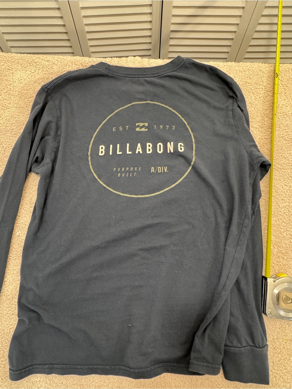 Billabong A/Div Purpose Built Long Sleeve Tee Dark Gray Men’s L